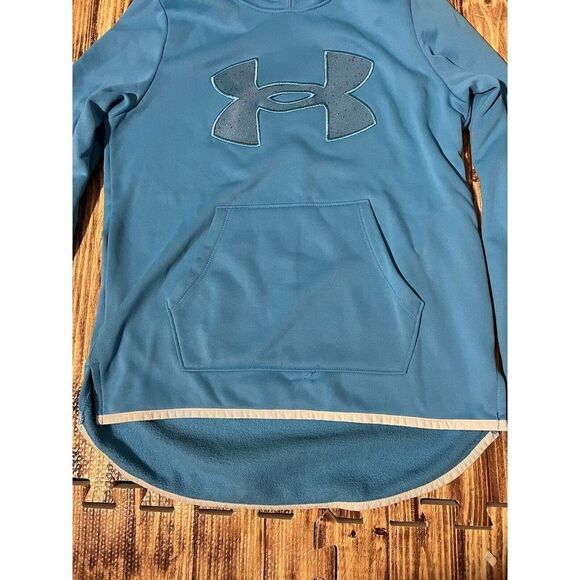 Under Armour Youth Medium Light Blue Hoodie Loose - Picture 4 of 5